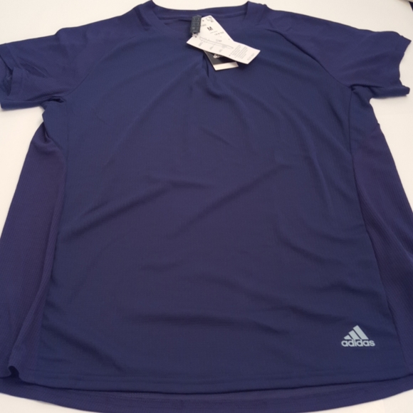 Adidas Navy Blue Heat Ready Tee NWT - Picture 4 of 12